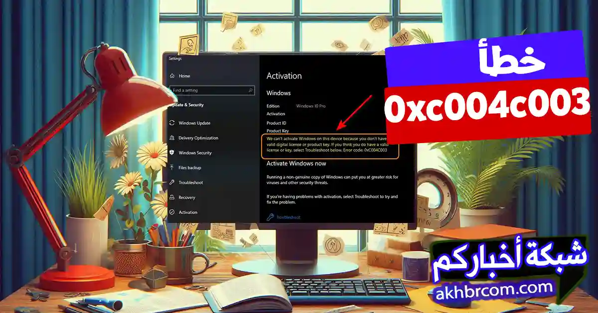 إصلاح مشكلة 0xc004c003 في تفعيل ويندوز