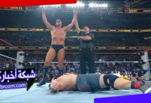 غونتر يهزم جون سينا فى مباراة اعتزاله فى main event مين ايفنت